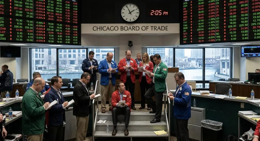 Mercado de grãos em Chicago registra queda após atingir picos plurianuais